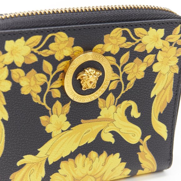 VERSACE Baroque Medusa Leather Zip Around Wallet - Picture 3 of 7